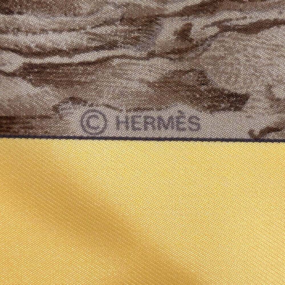 HERMES Yellow Silk Scarf - Picture 4 of 6